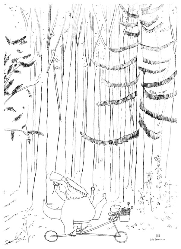 illustration personnages forêt